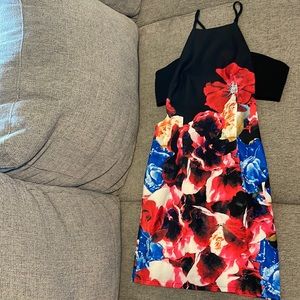 Floral cutout dress